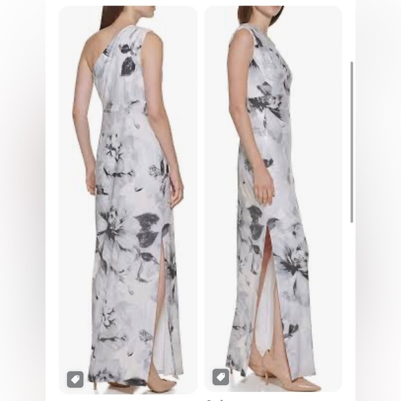 Calvin Klein Floral Evening Gown - Picture 3 of 17
